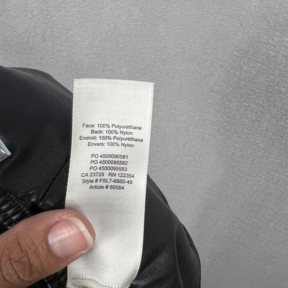 Wilfred Free Daria Vegan Leather Leggings Small Black Pull On High Waisted - Picture 13 of 13